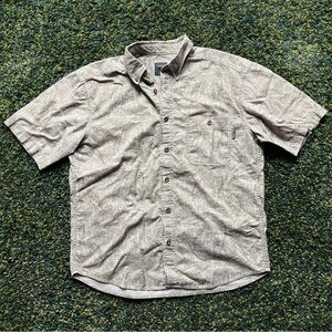 Woolrich Khaki Newspaper Bass Button Shirt (M)